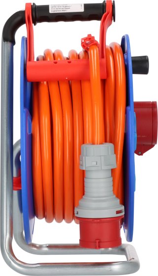 Garant CEE/5 Kabeltrommel ST 300 IP44, 1x CEE 400V/16A + 2x Typ F, 20m AT-N07V3V3-F 5G2,5 orange - Produktansicht