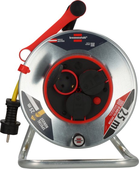 Professional Kabeltrommel SK 240 IP44 mit Bretec, 3x Typ F, 25m AT-N07V3V3-F 3G1,5 orange - Produktansicht