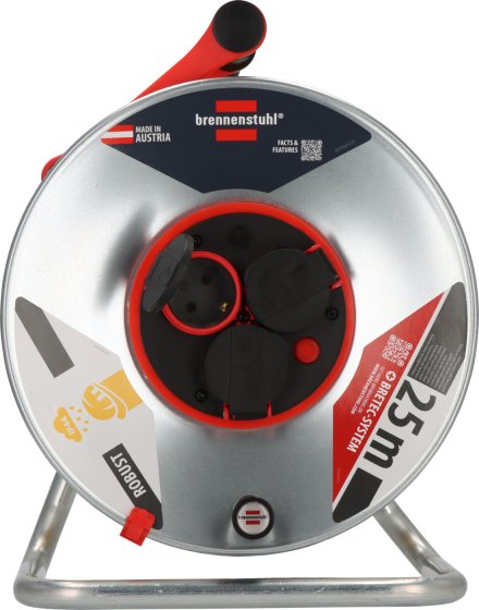 Professional Kabeltrommel SK 290 IP44 mit Bretec, 3x Typ F, 25m AT-N07V3V3-F 3G2,5 orange - Produktansicht