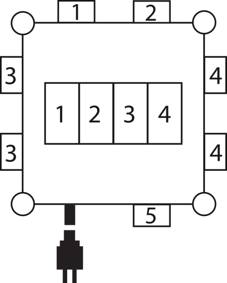 Kompakter Stromverteiler BSV 3/32 IP44 - Grafik