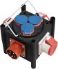 Kompakter CEE-Stromverteiler MINI 3xCEE400V/16A + 3x230V, IP44, mit Einspeisestecker