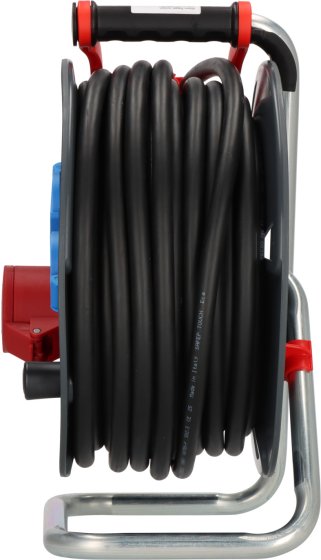 Professional CEE/5 Kabeltrommel ST 300 IP44, Phasenwender, 1xCEE 400V/16A + 2x Typ F, 25m H07RN-F 5G2.5 - Produktansicht