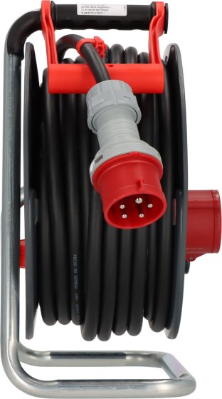 Professional CEE/5 Kabeltrommel ST 300 IP44, Phasenwender, 1xCEE 400V/16A + 2x Typ F, 25m H07RN-F 5G2.5 - Produktansicht