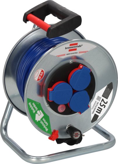 Garant&reg; Kabeltrommel SK 240 IP44, 3x Typ F, 25m AT-N05V3V3-F 3G1,5 blau - Produktbild