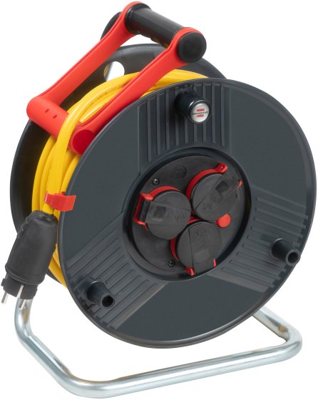 Garant ST 290 Kabeltrommel, 3x Schutzkontakt-Steckdosen 230V/16A, 33m AT-N07V3V3-F 3G2,5 gelb, IP44 - Produktbild