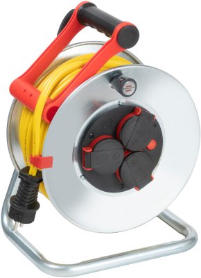Garant SK 290 Kabeltrommel, 3x Schutzkontakt-Steckdosen 230V/16A, 50m AT-N07V3V3-F 3G1,5 gelb, IP44