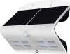 LED Solarwandleuchte mit Sensor SOL WAVE 800, mit Dämmerungssensor und Bewegungsmelder, IP65, 6,8W, 800lm, weiss/schwarz