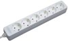 BAT Steckdosenleiste 6-fach, weiss, ohne Schalter, 5m H05VV-F3G1.5 Kabel, erhöhtem Berührungsschutz    