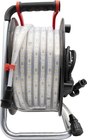 LED-Lichtschlauch BS2540SI S auf Aufbewahrungstrommel, 25m, 4000K, einseitig, 2m H07RN-F 2G1,5 Typ C (IP44) - Produktansicht