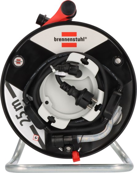 LED-Lichtschlauch BS2540SI D auf Aufbewahrungstrommel, 25m, 4000K, beidseitig, 2m H07RN-F 2G1,5 Typ C (IP44) - Produktansicht