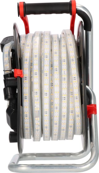 LED-Lichtschlauch BS2540SI D auf Aufbewahrungstrommel, 25m, 4000K, beidseitig, 2m H07RN-F 2G1,5 Typ C (IP44) - Produktansicht