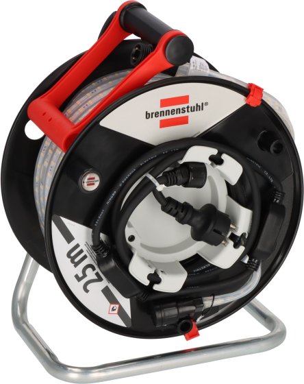 LED-Lichtschlauch BS2540SI D auf Aufbewahrungstrommel, 25m, 4000K, beidseitig, 2m H07RN-F 2G1,5 Typ C (IP44) - Produktbild