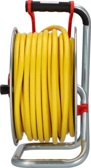 Professional CEE/5 Kabeltrommel SK 320 IP44 mit Phasenwender, 1xCEE/5 400V/16A, 2x Typ F, 33m AT-N07V3V3-F 5G2,5 gelb - Produktansicht