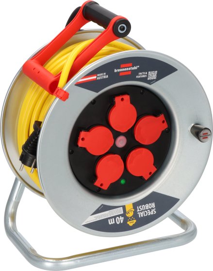 Professional Kabeltrommel SK 320 IP44, 5x Typ F, 40m AT-N07V3V3-F 3G2,5 gelb - Produktbild