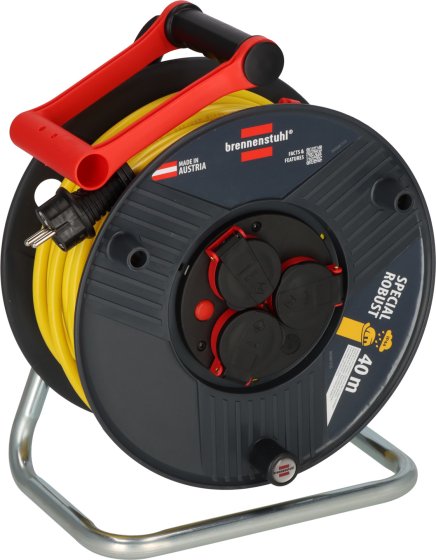 Professional Kabeltrommel ST 290 IP44, 3x Typ F, 40m AT-N07V3V3-F 3G1,5 gelb - Produktbild