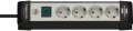 Premium-Line Steckdosenleiste 4-fach schwarz/lichtgrau 5m H05VV-F 3G1,5 - Produktbild