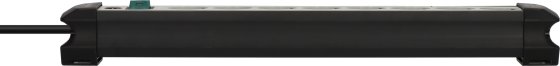 Premium-Line Steckdosenleiste 8-fach schwarz/lichtgrau 5m H05VV-F 3G1,5 - Produktansicht