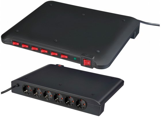 Power Manager PMA 19.500A Überspannungsschutz 6-fach 2m H05VV-F 3G1,5 - Produktbild