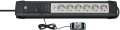 Premium-Line Comfort Switch Plus Steckdosenleiste 6-fach schwarz/lichtgrau 3m H05VV-F 3G1,5 - Produktbild