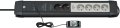Premium-Line Comfort Switch Plus Steckdosenleiste 6-fach schwarz/lichtgrau 3m H05VV-F 3G1,5 2 permament, 4 schaltbar - Produktbild