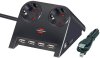 Desktop-Power-Plus mit USB-2.0-Hub mit 5V-Buchse 2-fach schwarz 1,8m H05VV-F 3G1,5