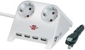 Desktop-Power-Plus mit USB-2.0-Hub mit 5V-Buchse 2-fach wei&szlig; 1,8m H05VV-F 3G1,5 - Produktbild