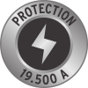 Secure-Tec 19.500A Überspannungsschutz-Automatiksteckdosenleiste 6-fach anthrazit 3m H05VV-F 3G1,5 1xMain 5xFollow