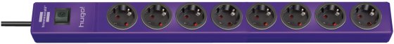 hugo! Steckdosenleiste 8-fach violett 2m H05VV-F 3G1,5 - Produktbild