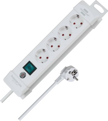 Premium-Line Steckdosenleiste 4-fach weiß 1,8m H05VV-F 3G1,5