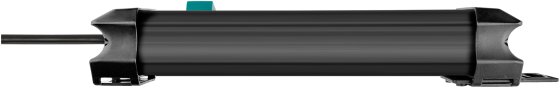 Premium-Line Steckdosenleiste 4-fach schwarz/lichtgrau 1,8m H05VV-F 3G1,5 - Produktansicht