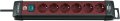 Premium-Line Steckdosenleiste 6-fach schwarz/bordeaux 3m H05VV-F 3G1,5 - Produktbild