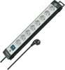 Premium-Line Steckdosenleiste 8-fach schwarz/lichtgrau 3m H05VV-F 3G1,5