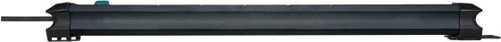 Premium-Line Steckdosenleiste 10-fach schwarz/lichtgrau 3m H05VV-F 3G1,5 - Produktansicht