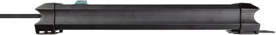 Premium-Line Technik Steckdosenleiste 6-fach schwarz 3m H05VV-F 3G1,5 2 permament, 4 schaltbar - Produktansicht