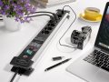 Premium-Protect-Line 60.000A &Uuml;berspannungsschutz-Steckdosenleiste mit USB-Ladefunktion 6-fach 3m H05VV-F 3G1,5 - Anwendungsbild