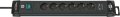Premium-Line Steckdosenleiste mit USB-Ladefunktion 6-fach schwarz 3m H05VV-F 3G1,5 - Produktbild