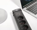 Premium-Line Steckdosenleiste mit USB-Ladefunktion 6-fach schwarz 3m H05VV-F 3G1,5 - Anwendungsbild