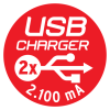 Premium-Office-Line Steckdosenleiste mit USB-Ladefunktion 4-fach schwarz/lichtgrau 1,8m H05VV-F 3G1,5