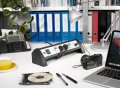 Premium-Office-Line Steckdosenleiste mit USB-Ladefunktion 4-fach schwarz/lichtgrau 1,8m H05VV-F 3G1,5 - Anwendungsbild