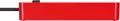 Ecolor Steckdosenleiste 4-fach rot/schwarz 1,5m H05VV-F 3G1,5 - Produktansicht