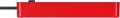 Ecolor Steckdosenleiste 5-fach rot/schwarz 1,5m H05VV-F 3G1,5 - Produktansicht