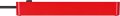 Ecolor Steckdosenleiste 6-fach rot/schwarz 1,5m H05VV-F 3G1,5 - Produktansicht