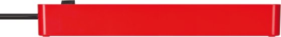 Ecolor Steckdosenleiste 6-fach rot/schwarz 1,5m H05VV-F 3G1,5 - Produktansicht