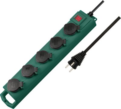 Super-Solid SL 554 DE IP54 Garten-Steckdosenverteiler 5-fach 5m H07RN-F 3G1,5