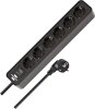 Ecolor Steckdosenleiste 6-fach schwarz 1,5m H05VV-F 3G1,5