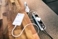 Ecolor Steckdosenleiste mit USB-Ladefunktion 4-fach weiß/schwarz 1,5m H05VV-F 3G1,5 mit Schalter - Anwendungsbild