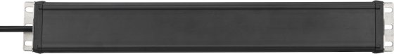 Premium-Web-Line V3 Internet-Steckdosenleiste 19" mit ÜSS 2-fach schwarz 3m H05VV-F3G1,5 - Produktansicht