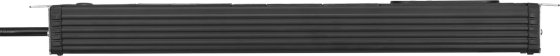 Premium-Web-Line V3 Internet-Steckdosenleiste 19" mit ÜSS 2-fach schwarz 3m H05VV-F3G1,5 - Produktansicht