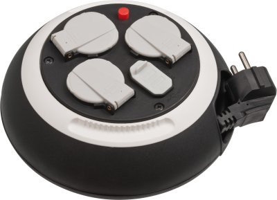 Comfort-Line CL-S Kabelbox mit USB-Ladefunktion schwarz/weiß 3m H05VV-F 3G1,5