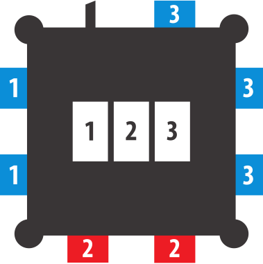 Kompakter Gummi-Stromverteiler BSV 3 FI/16-7 IP44&nbsp;2m H07RN-F5G2.5 - Grafik